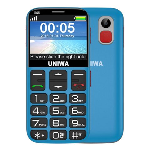 UNIWA V808G 3G Xanh – Điện thoại bàn phím 21 phím, màn hình 2,31 inch, pin 1400mAh