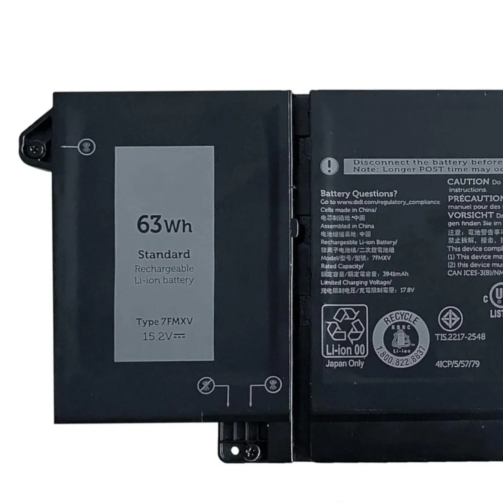 Ảnh minh họa Thay Pin Dell Latitude 5320 7320 7420 7520, Latitude 5320 2 in 1, 7320 2 in 1, 7420 2 in 1, Series, 0TN2GY TN2GY 9JM71 4M1JN 1PP63 HDGJ8 MHR4G, 7FMXV Zin 1