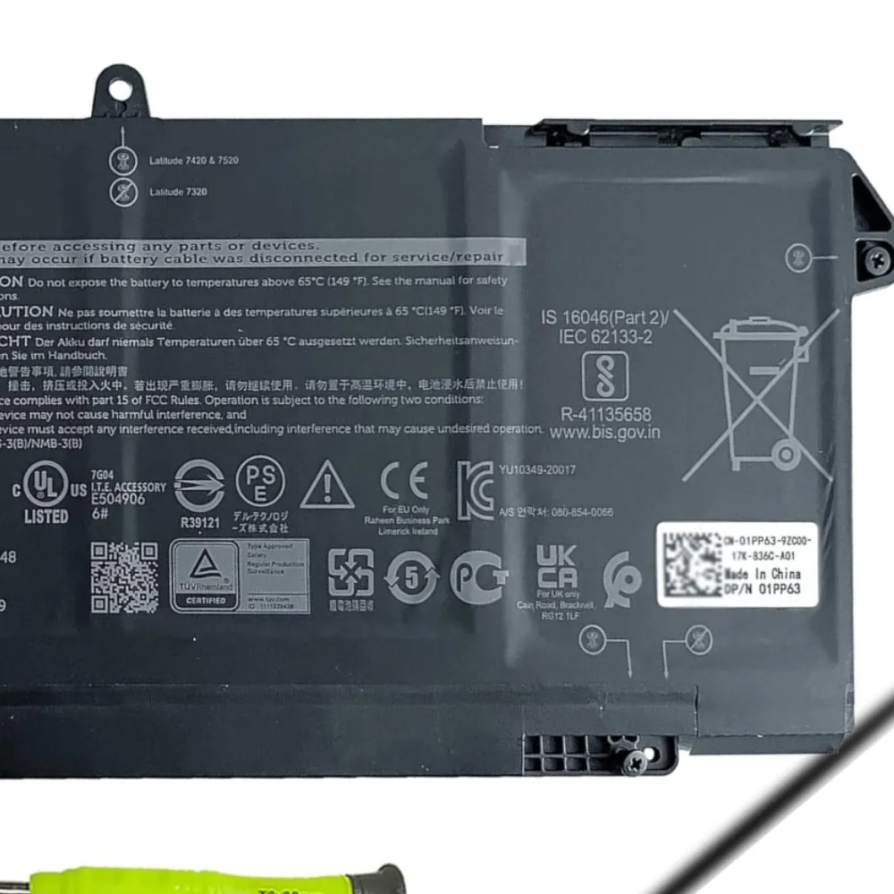 Ảnh minh họa Thay Pin Dell Latitude 5320 7320 7420 7520, Latitude 5320 2 in 1, 7320 2 in 1, 7420 2 in 1, Series, 0TN2GY TN2GY 9JM71 4M1JN 1PP63 HDGJ8 MHR4G, 7FMXV Zin 2