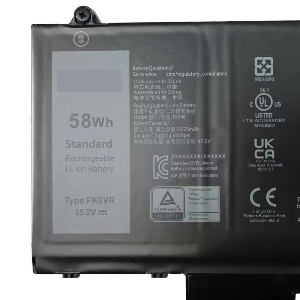 Ảnh minh họa Thay Pin Dell Latitude 5330 7330 7430 7530, Latitude 5330 2 in 1, 7330 2 in 1, 7430 2 in 1, P133G P134G Series FKOVR 8H6WD 293F1 01VX5 404T8 51R71 8P81K, FK0VR Zin 1