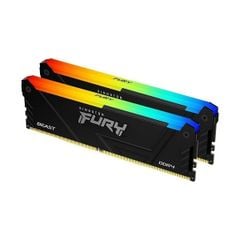  Ram Desktop Kingston Fury Beast RGB 32GB ( 2x16GB) DDR4 Bus 3200 KF432C16BB2AK2/32 