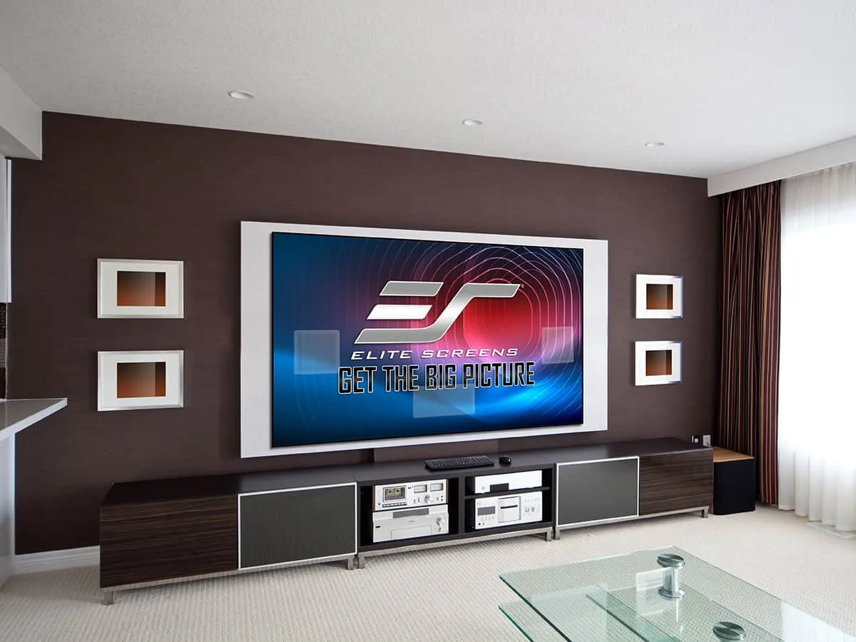 Ảnh minh họa Màn chiếu Elite Screens Aeon CineWhite A8K 123 inch AR123H-A8K – Xuyên âm siêu mịn cho phòng phim 1