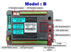  Màn hình cảm ứng HMI PLC MM-30MR-6MT-700FX-B / 7 inch 4AD 2DA 2NTC / 