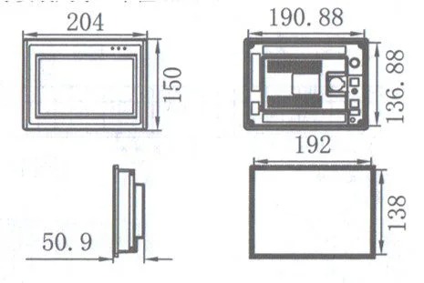 Ảnh minh họa Màn hình cảm ứng HMI PLC MM-30MR-6MT-700FX-B / 7 inch 4AD 2DA 2NTC / YKHMI 1