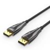 Vention Optical DP Male to Male HD Cable 8K 15M Black Zinc Alloy Type