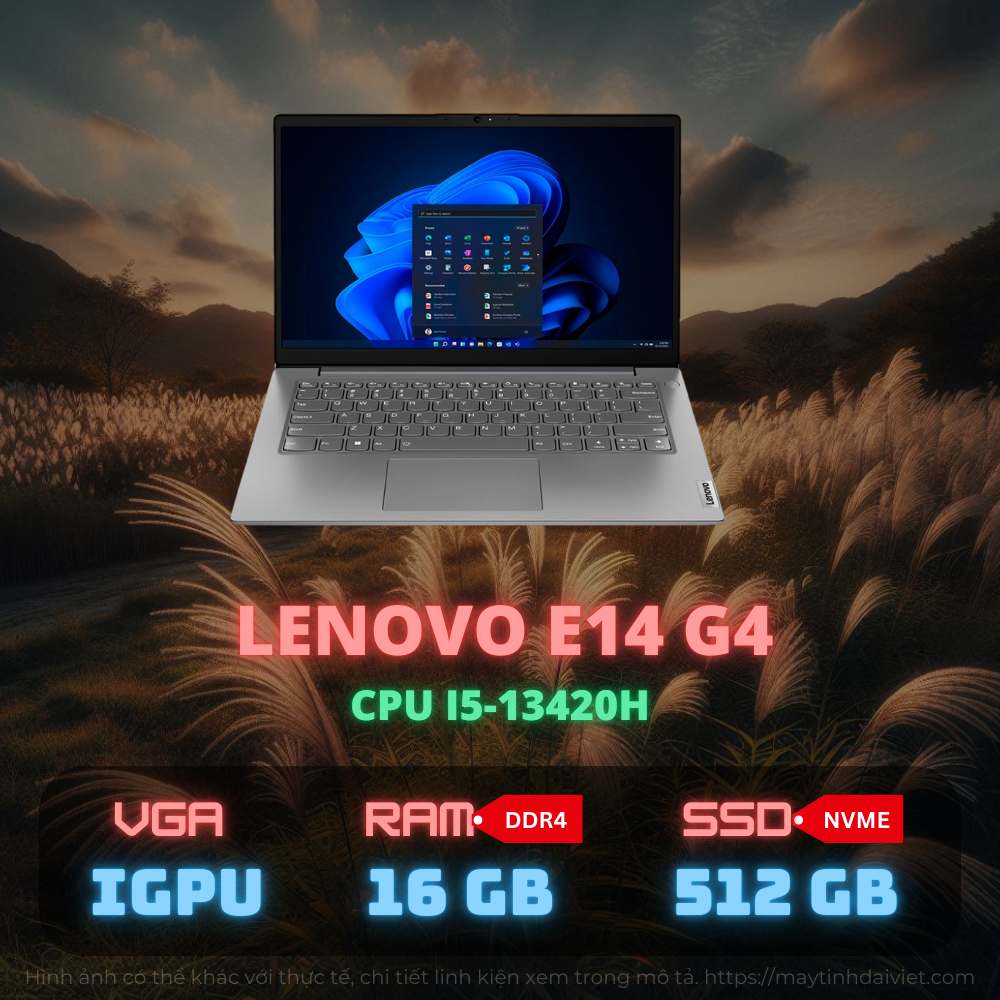 Laptop Văn Phòng Lenovo E14 Gen 4 83A000BFVN (14 inch/ i5-13420H/ 8GD4/ 512GB/ No OS)