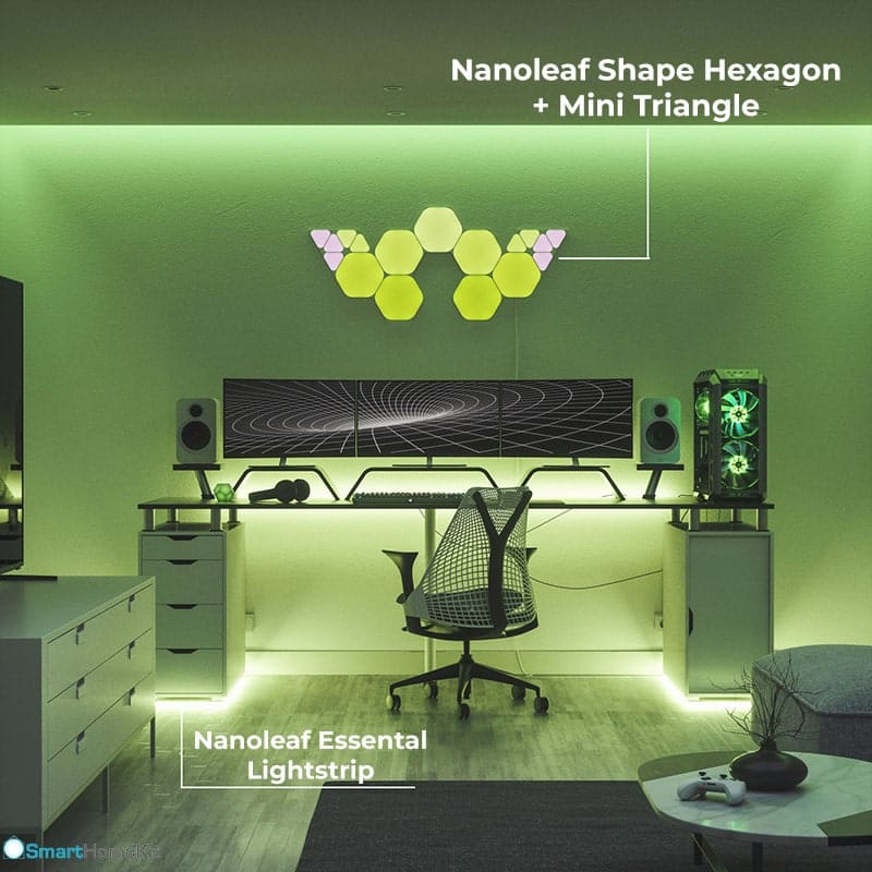 Ảnh minh họa Nanoleaf Baby Yoda – Mix Hexagon & Mini Triangle Expansion – 17 Panels 1