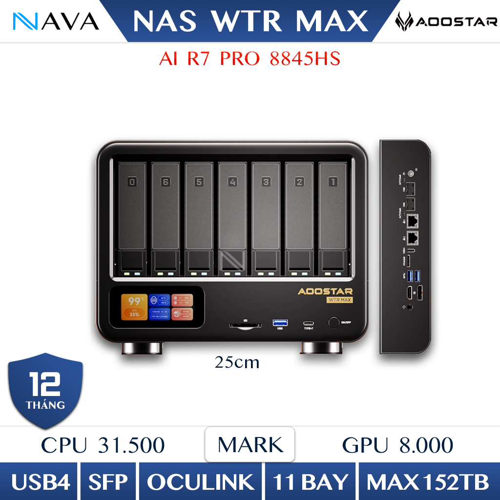 NAS AOOSTAR WTR MAX - Ryzen 7 8845HS