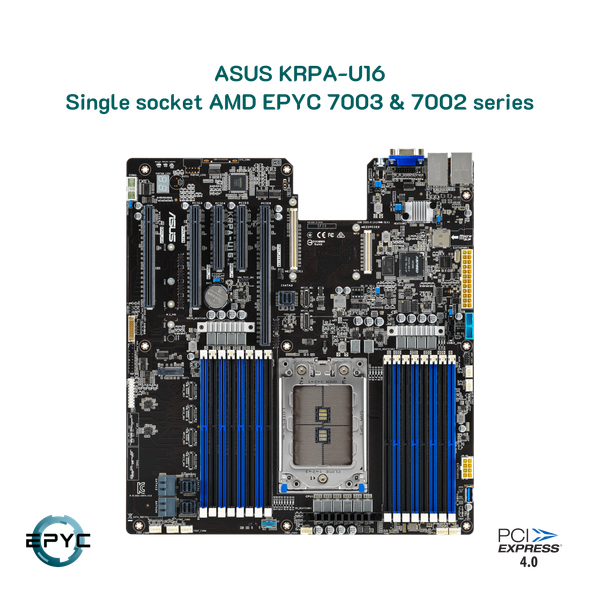 Mainboard server ASUS KRPA-U16 single socket AMD EPYC 7002 và 7003 series