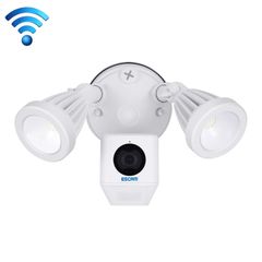  ESCAM QF608 Màu Trắng – Camera WiFi tích hợp đèn pha siêu sáng 
