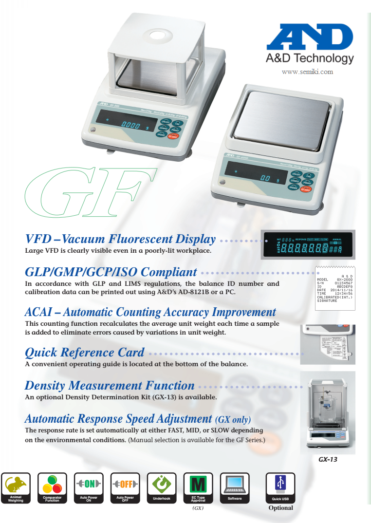 Ảnh minh họa AND Precision Balances GF-3000 cân kỹ thuật công nghiệp 3100g x 0.01g 2