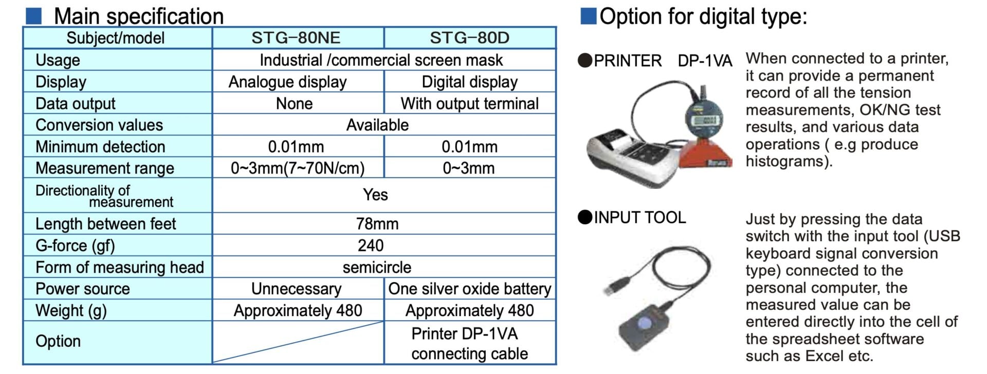 Ảnh minh họa PROTEC ENG STG-80D (STG-80NE) đồng hồ đo lực căng bề mặt khung lưới in (0.01 mm ~ 3.0 mm/ 7 ~70 N/cm) 3