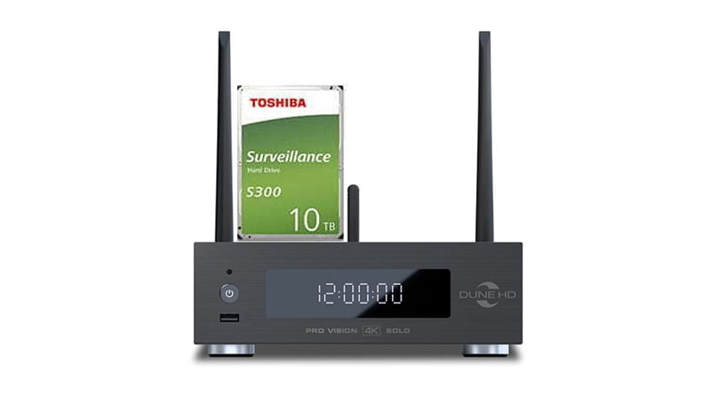 Ảnh minh họa Combo Đầu Dune HD Pro Vision 4K Solo + Ổ Toshiba 10TB S300 - Kết nối Ổ gắn bên trong 1