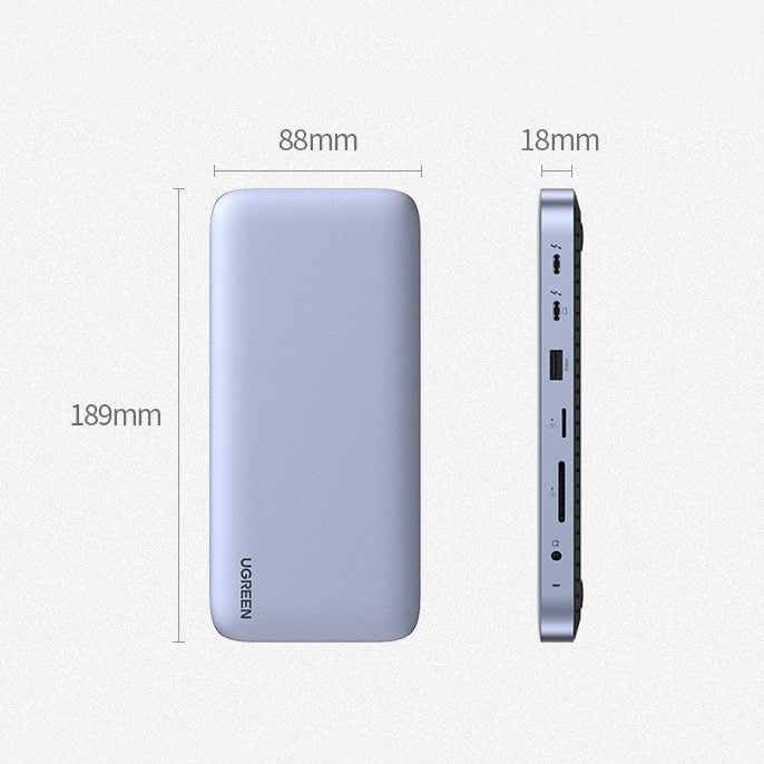 Ảnh minh họa Bộ chuyển đổi Thunderbolt 3 (Type-C) 10 trong 1 UGREEN CM355 Cổng 120W DC Docking USB – Khả năng tương thích rộng 1