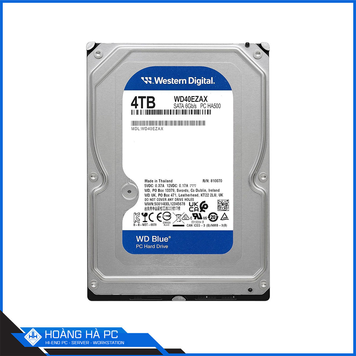 Ảnh minh họa Ổ cứng HDD Western Digital Blue 4TB (3.5 Inch/ SATA 3/ 5400 RPM/ 256MB Cache) 1