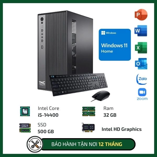 Ảnh minh họa Máy bộ TNC Văn Phòng I514400-32G-500G-W11H (I5 14400/ Ram 32GB/ SSD 500GB/ Windows 11 Home) 1