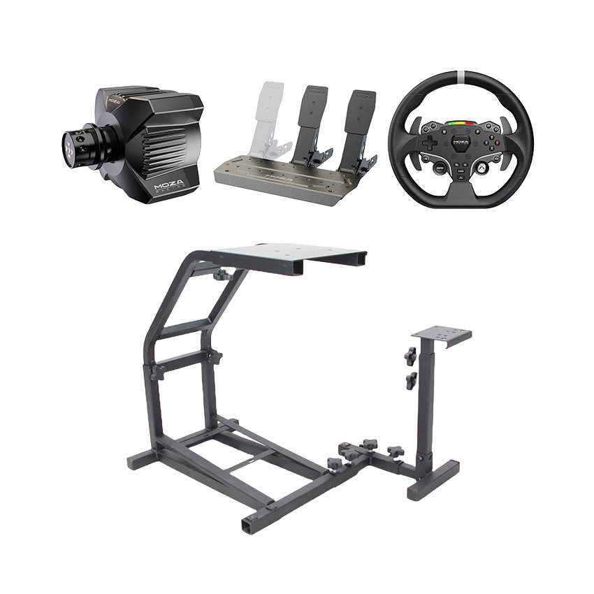 Hệ thống mô phỏng lái xe HACOM Racing Silver 12 (GT/F1/Rally) (Moza R3 Bundle/Khung Art Cockpit SIMPLE FRAME)