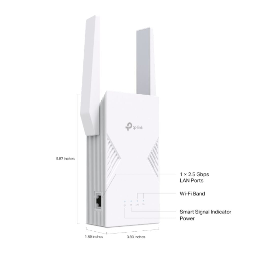 Ảnh minh họa Bộ mở rộng sóng wifi TP-Link RE235BE (Chuẩn BE/ BE3600Mbps/ 2 Ăng-ten ngoài/ EasyMesh) 2