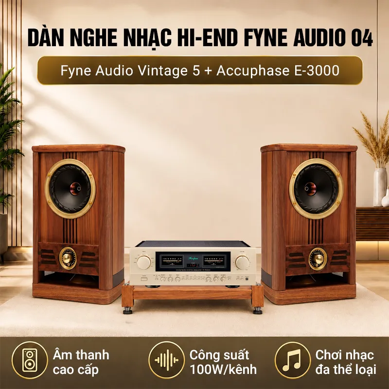 Ảnh minh họa Dàn nghe nhạc Hi-end Fyne Audio 04 (Fyne Audio Vintage 5, Accuphase E-3000) 1