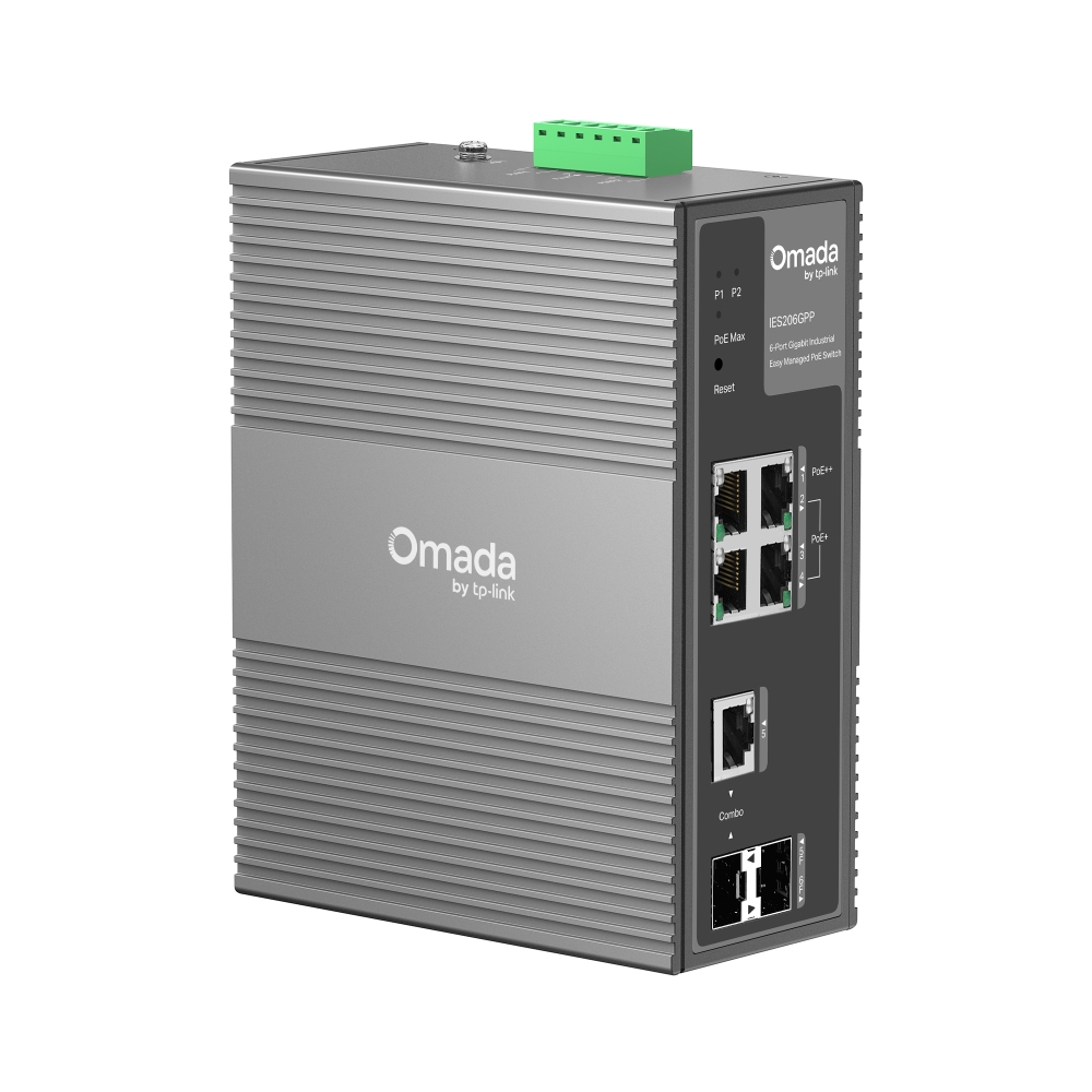 Ảnh minh họa Bộ chuyển mạch công nghiệp Easy Managed Gigabit 6 cổng Omada IES206GPP (có hỗ trợ PoE++ / PoE+). 2