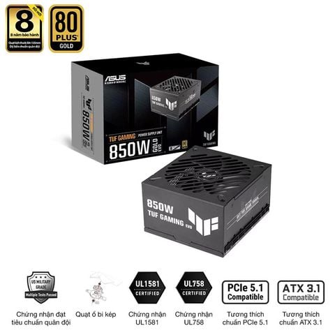 Nguồn ASUS TUF GAMING 850G EVO - 850W (80 Plus Gold)