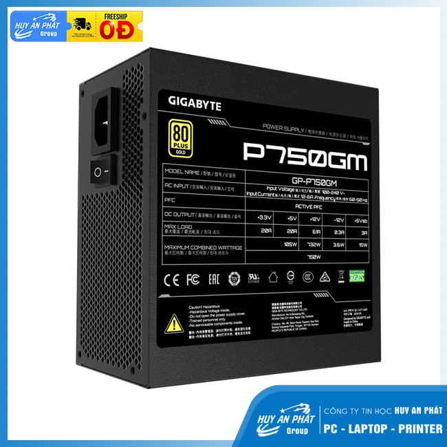 Ảnh minh họa NGUỒN GIGABYTE GP- P750GM 750W 1