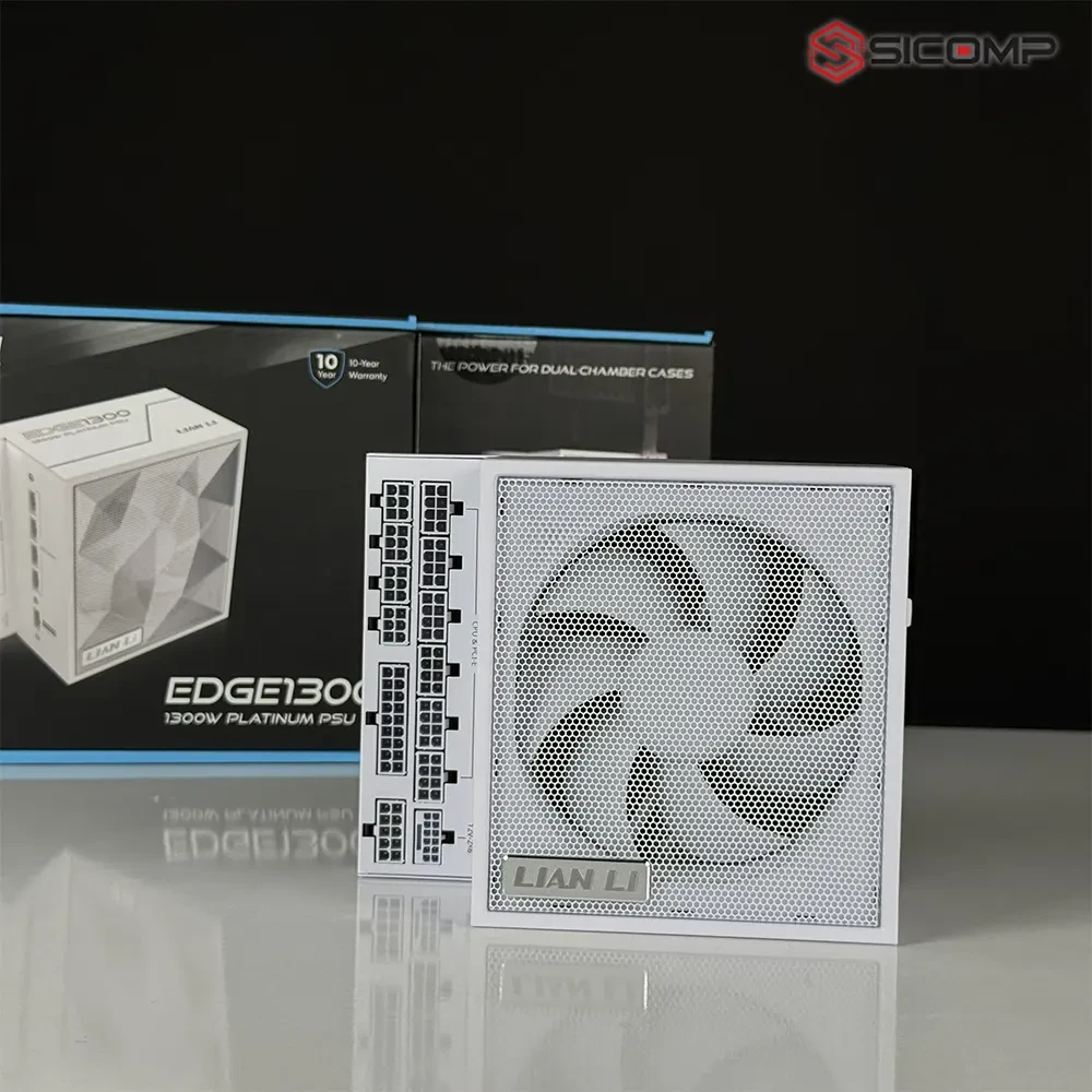 Ảnh minh họa NGUỒN LIAN LI EDGE SERIES EG1300 WHITE 1300W 80 PLUS PLATIUM 1
