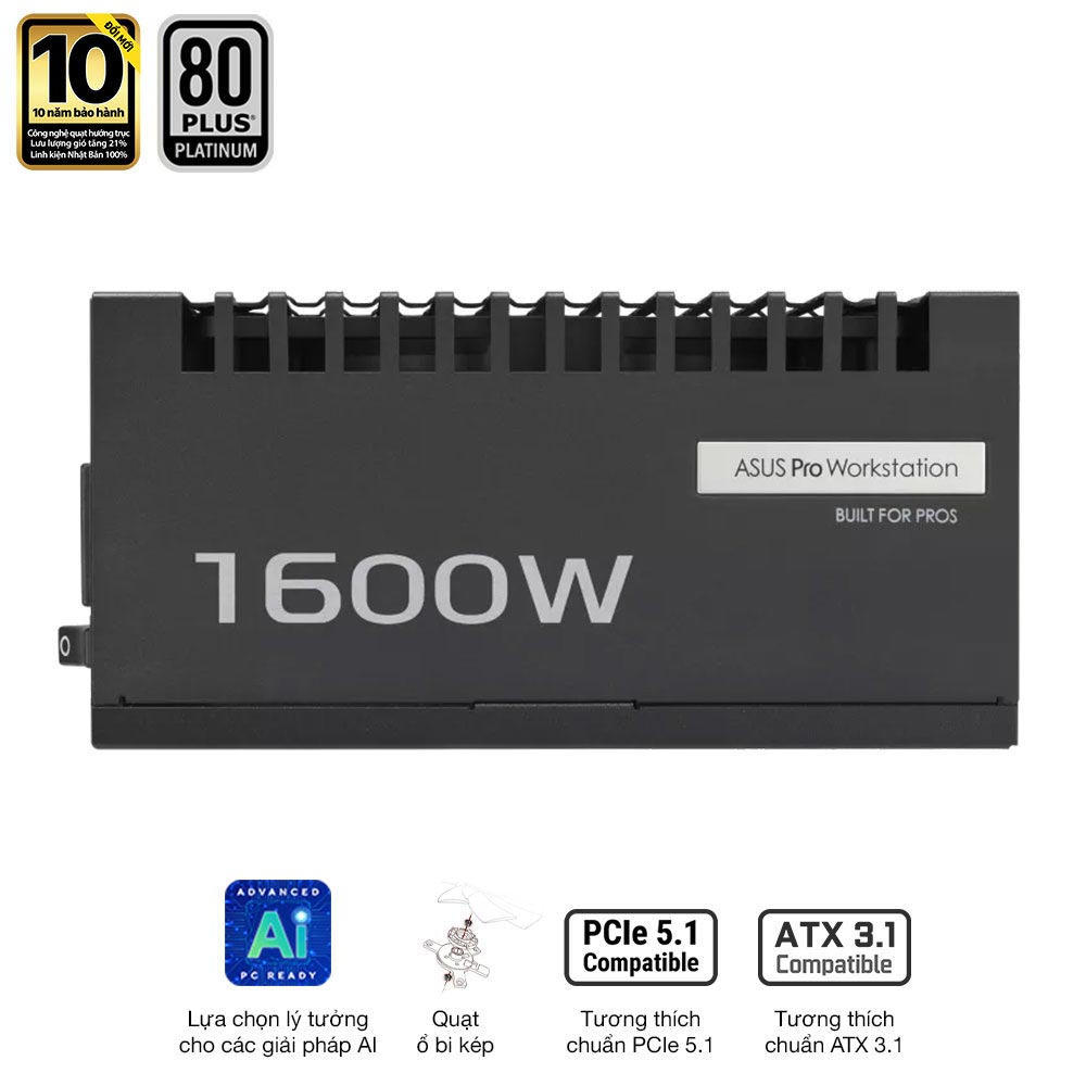 Ảnh minh họa Nguồn máy tính Asus PRO-WS-1600P (1600W/ 80 Plus Platinum/ Full-Modular) 3