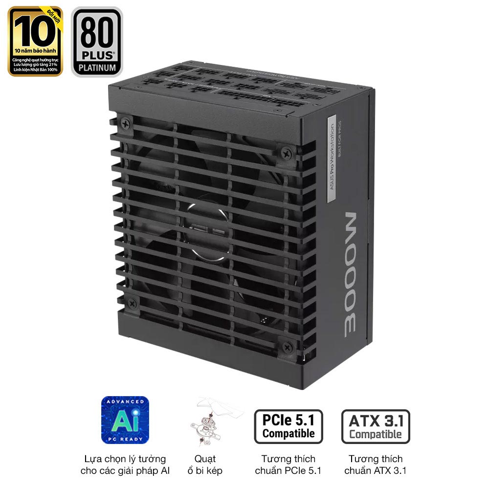 Ảnh minh họa Nguồn máy tính Asus PRO-WS-3000P (3000W/ 80 Plus Platinum/ Full-Modular) 2