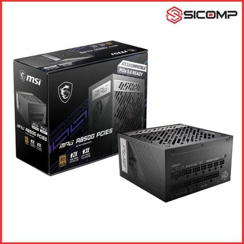 Nguồn Máy Tính Msi Mpg A850g Pcie 5.0 (850w, 80 Plus Gold, Atx 3.0)
