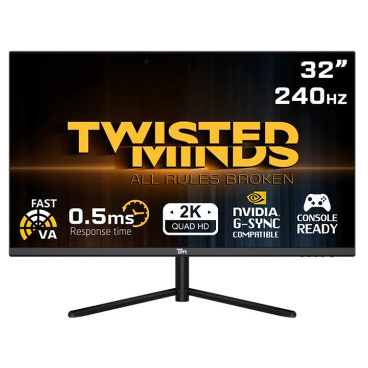 Màn hình chơi game Twisted Minds 32" QHD 240Hz 0.5ms Fast VA HDR HDMI 2.1 - Đen