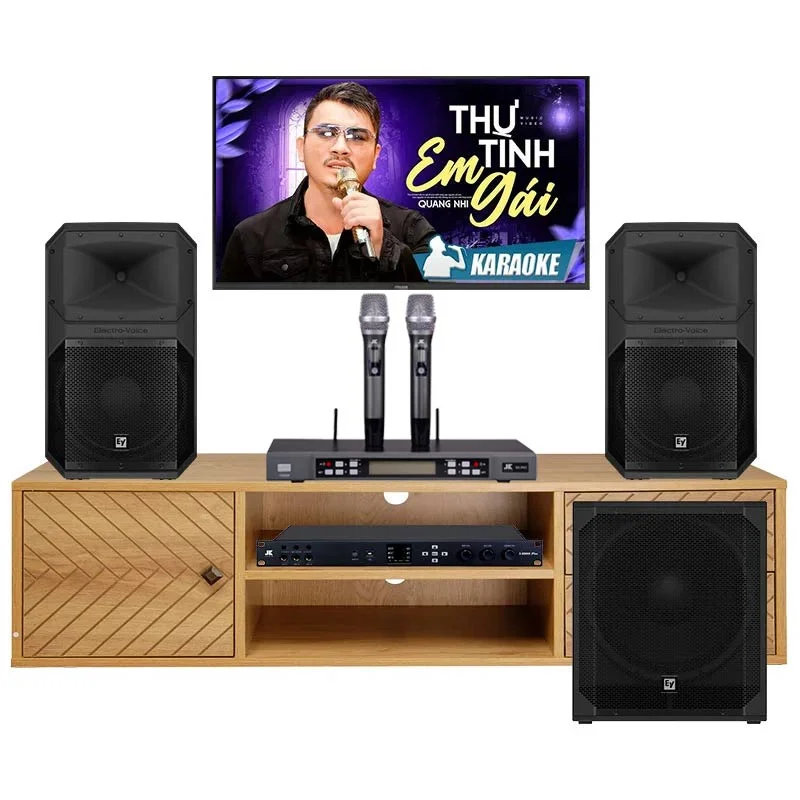 Dàn karaoke gia đình KGD102 (Electro voice Eviva 15P, Eviva 18SP, JKaudio X6000 Plus, B5 Pro)