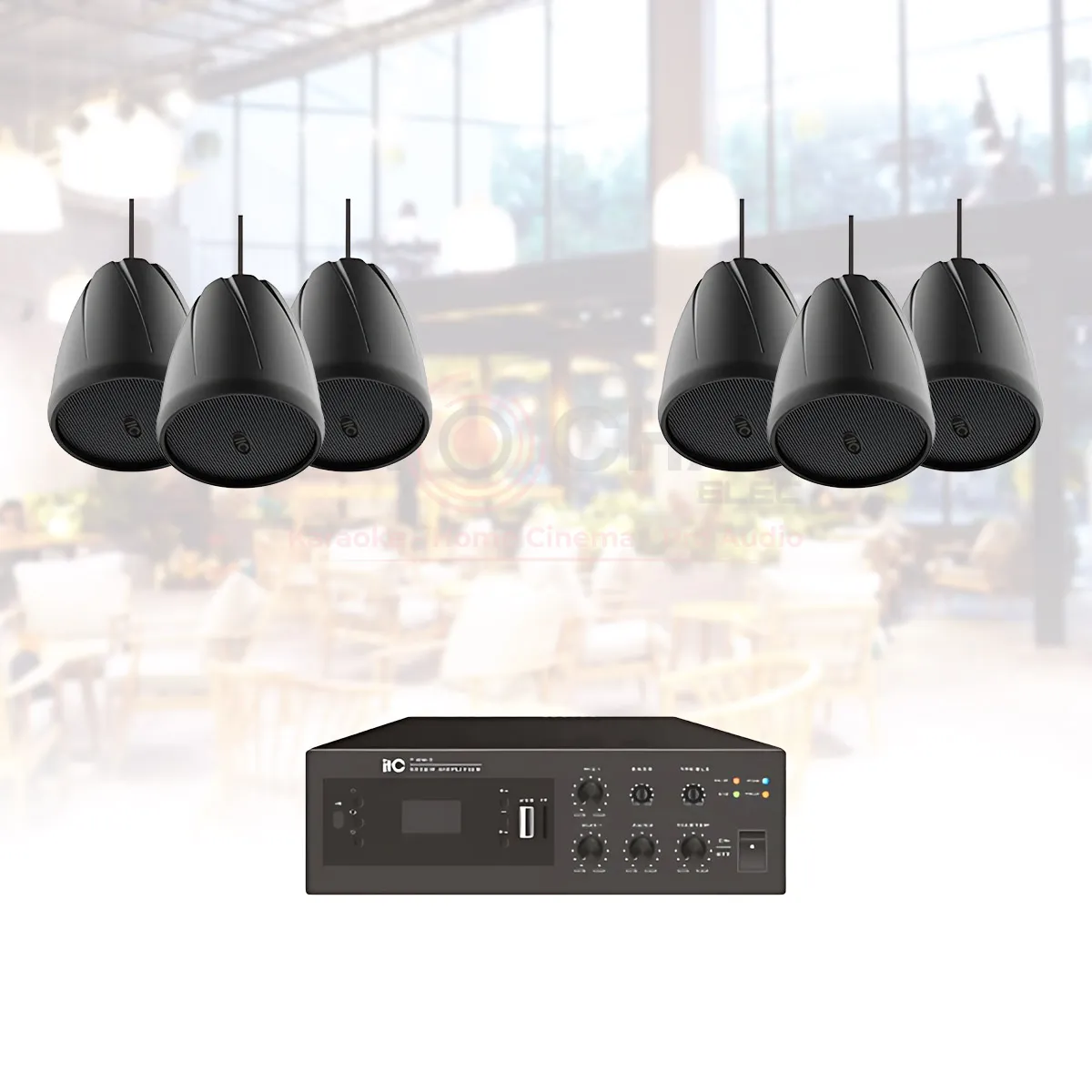 Ảnh minh họa Hệ Thống Âm Thanh Nhạc Nền Quán Cafe, Nhà Hàng, Shop, Spa ITC 05 (ITC T-750D, ITC T-B40E) 1
