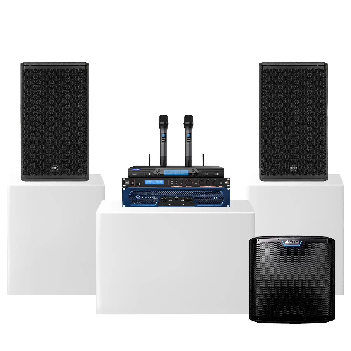 Ảnh minh họa Dàn karaoke gia đình RCF GMAX 03 (RCF GMAX 12, Crown T7, JBL VX9, TS12S, BS-9800, BKsound M8) 2