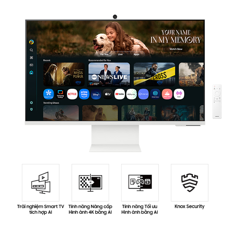 Ảnh minh họa Màn hình thông minh Samsung M8 LS32FM803UEXXV | 32 inch, 4K/UHD, 60Hz, VA, AI, Smart TV Apps 2