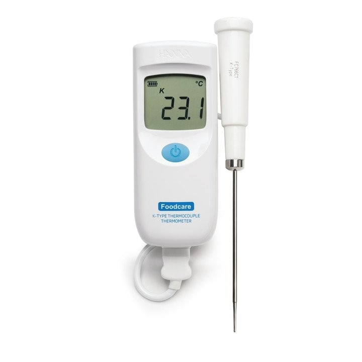 Máy Đo Nhiệt Độ Trong Thực Phẩm Cổng K Với Điện Cực Có Thể Thay Đổi HI9350011