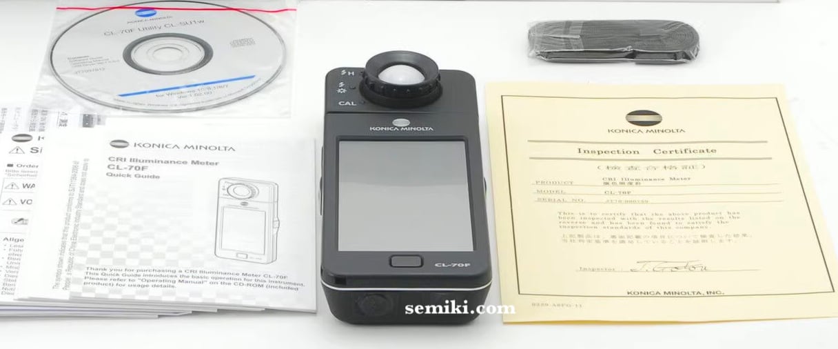 Konica CL-70F thiết bị đánh giá màu nguồn sáng LED, OLED (CRI 1 ~ 200,000 lx)