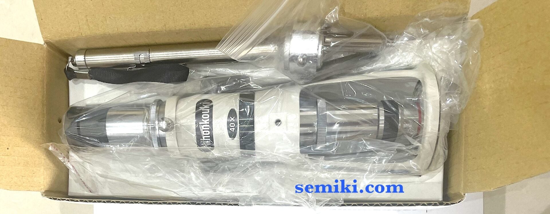 Ảnh minh họa NIHON KOUKI NSM-40 kính lúp đo lường 40X kèm đèn chiếu 1