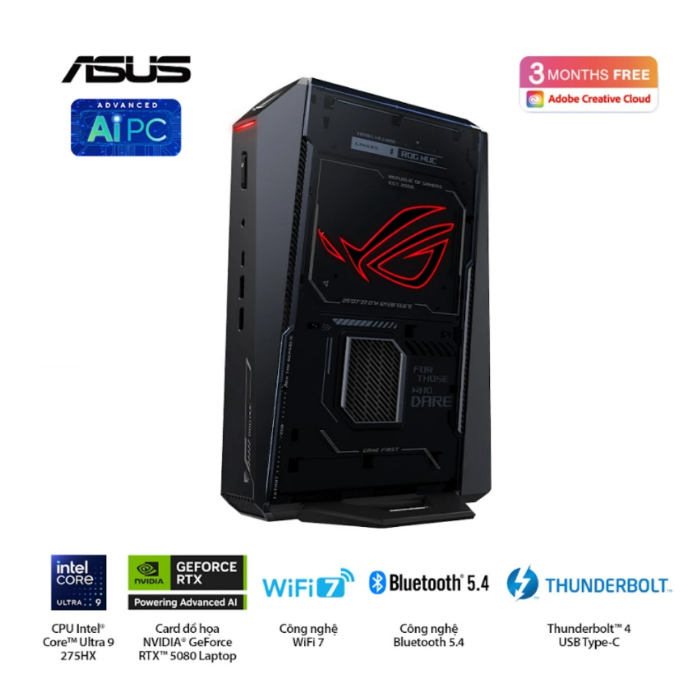 Ảnh minh họa Máy bộ ASUS Mini PC ROG NUC RNUC15JNK7X569A0 (Ultra 7 255HX/ Ram 16GB/ SSD 1TB/ RTX 5060/ Windows 11 Home/ 3Y) 2