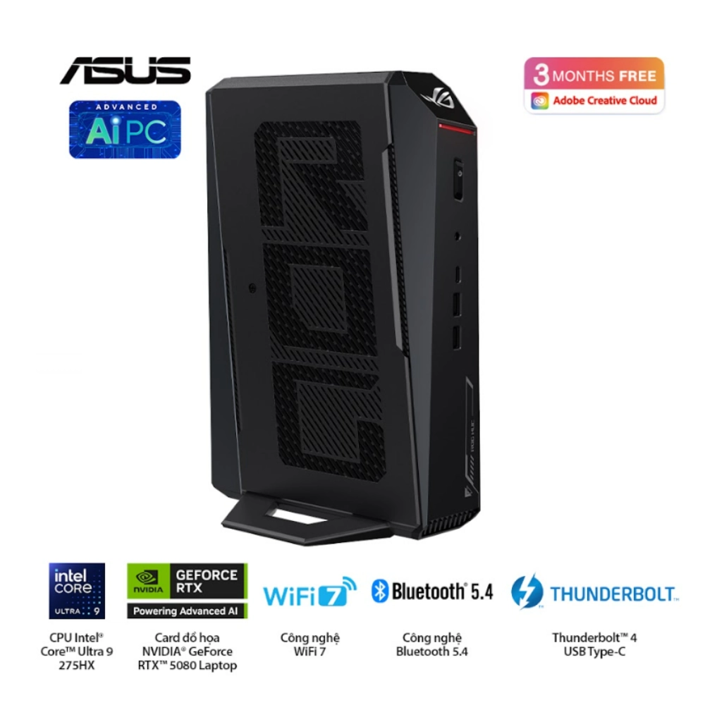 Ảnh minh họa Máy bộ ASUS Mini PC ROG NUC RNUC15JNK7X569A0 (Ultra 7 255HX/ Ram 16GB/ SSD 1TB/ RTX 5060/ Windows 11 Home/ 3Y) 3