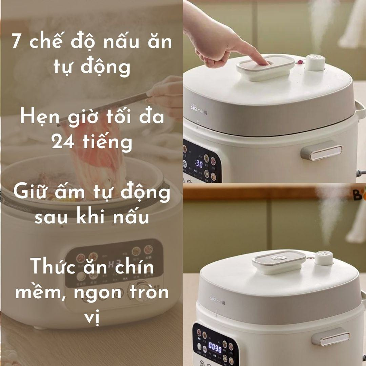 Ảnh minh họa Nồi áp suất Bear 4L SB-AS40W 2