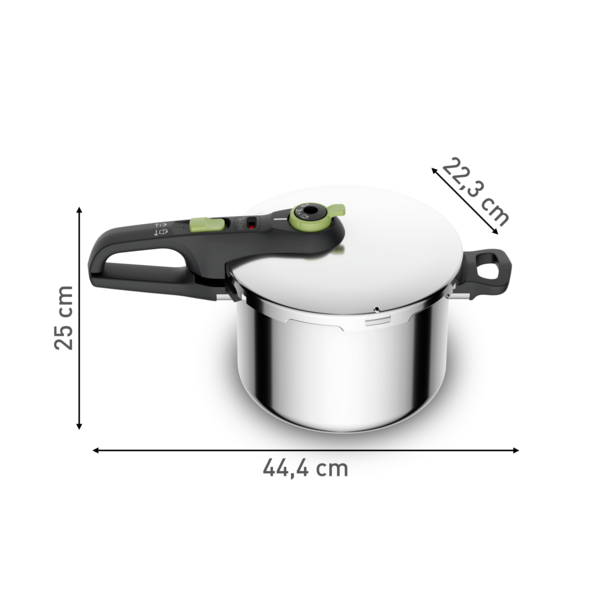 Ảnh minh họa Nồi áp suất Inox cao cấp Tefal Secure Trendy có khay hấp, 6L 1