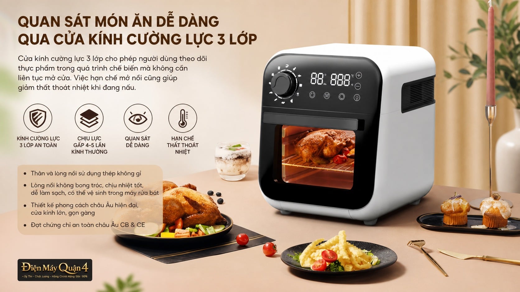 Ảnh minh họa Nồi chiên không dầu Elegant K12A-12L 1