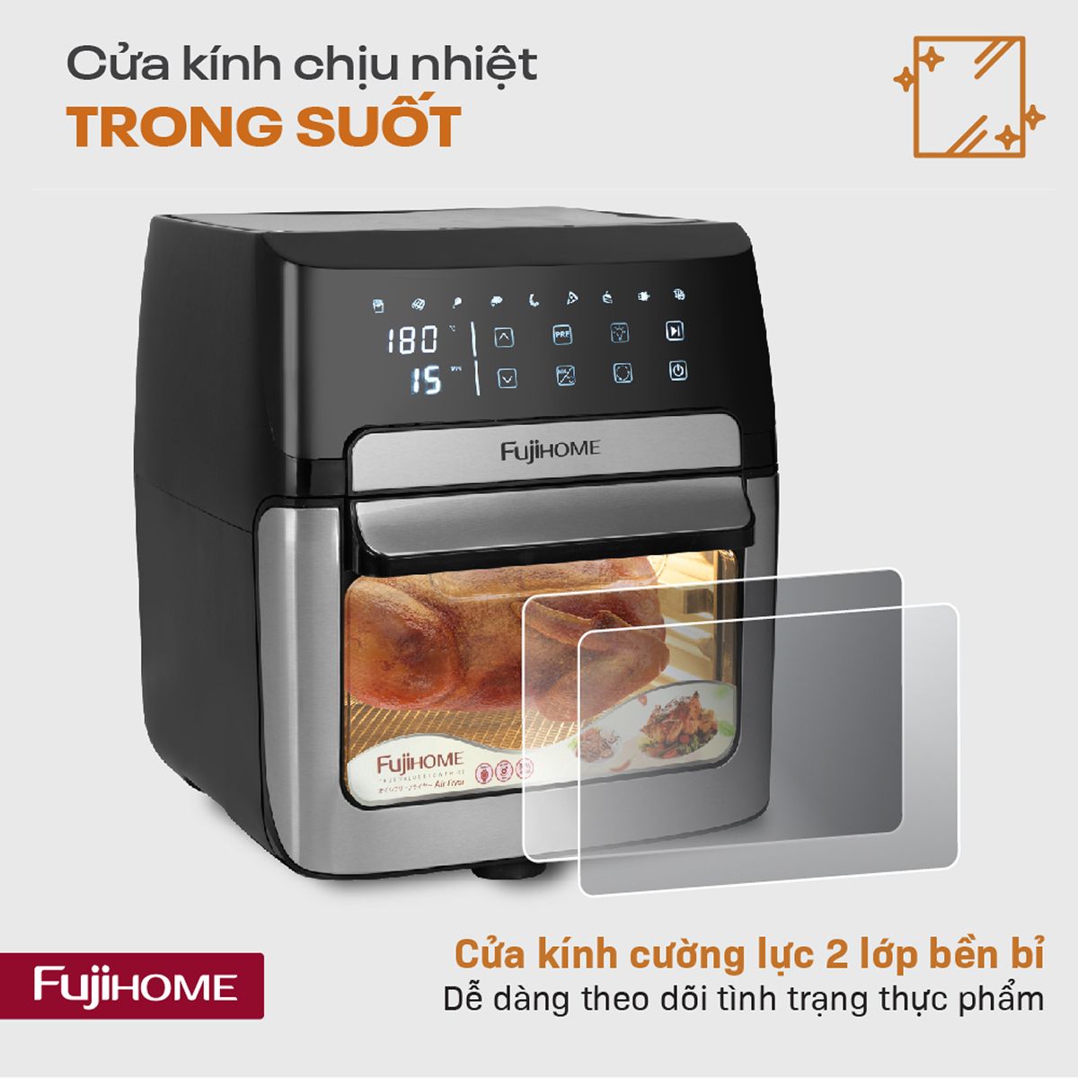 Ảnh minh họa Nồi chiên không dầu Fujihome AA12DB 12L 3