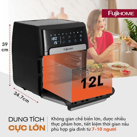 Nồi chiên không dầu Fujihome AA12DB 12L