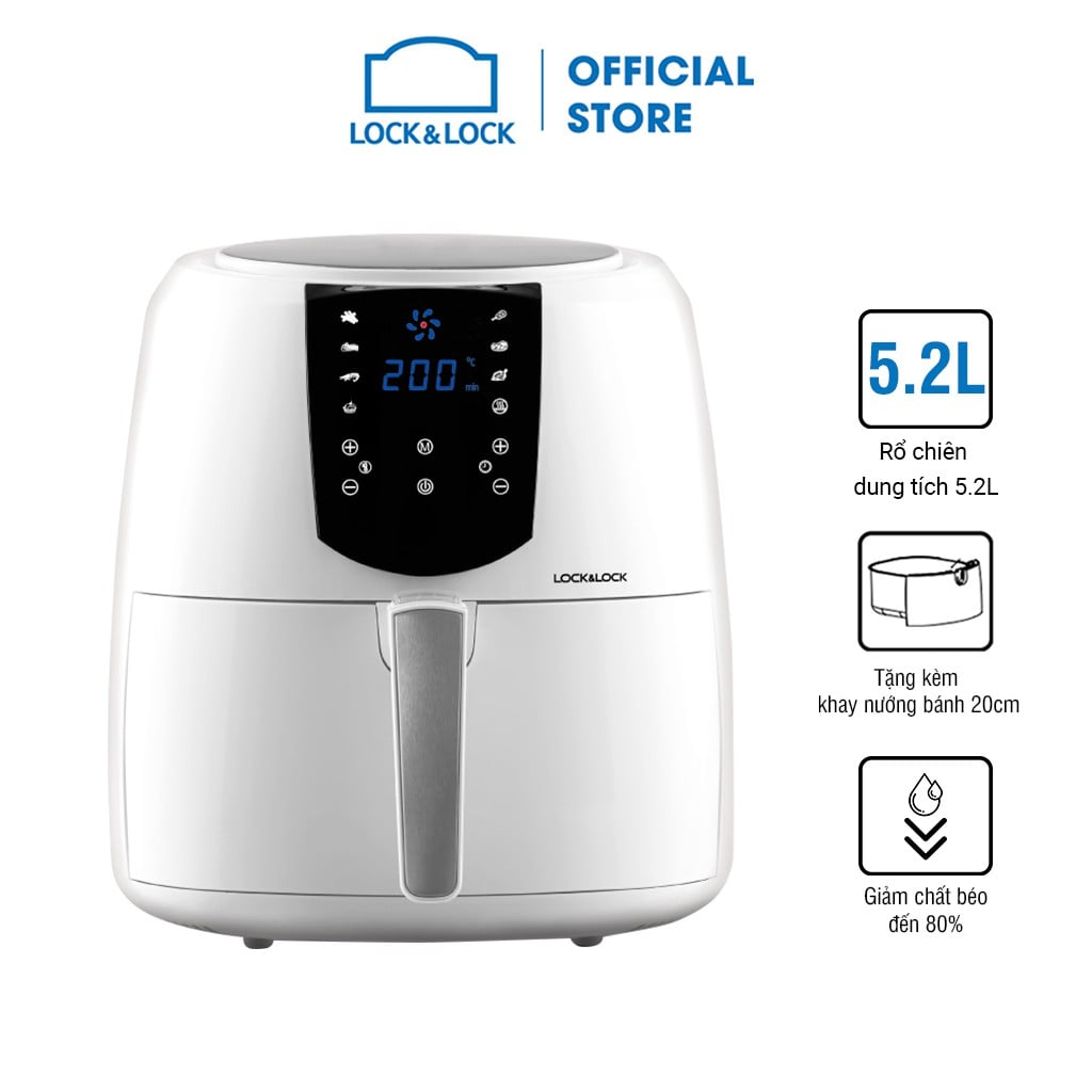 Ảnh minh họa Nồi Chiên Không Dầu Lock&Lock EJF357WHT (5.2 Lít) 2