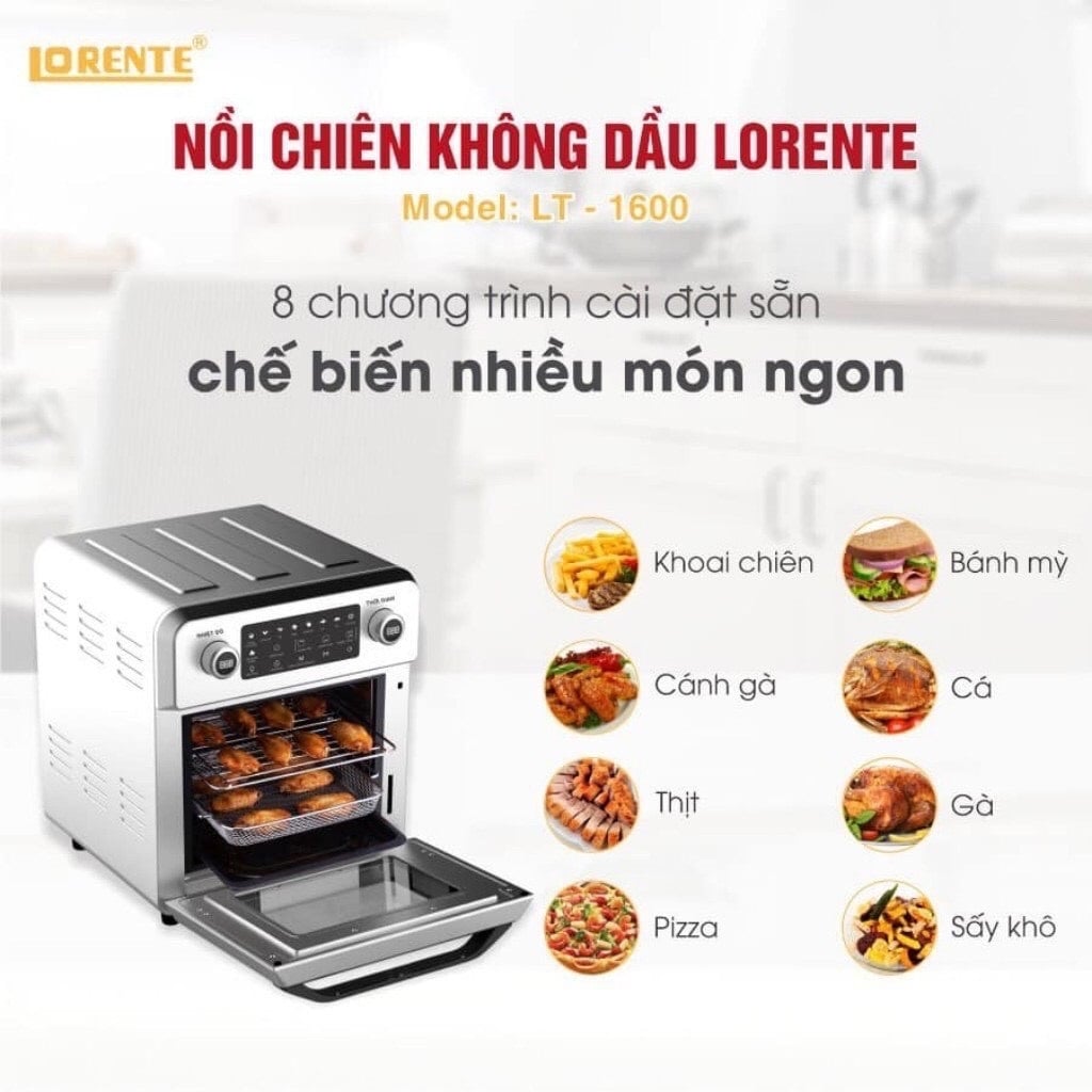 Ảnh minh họa Nồi chiên không dầu Lorente LT-1600 3