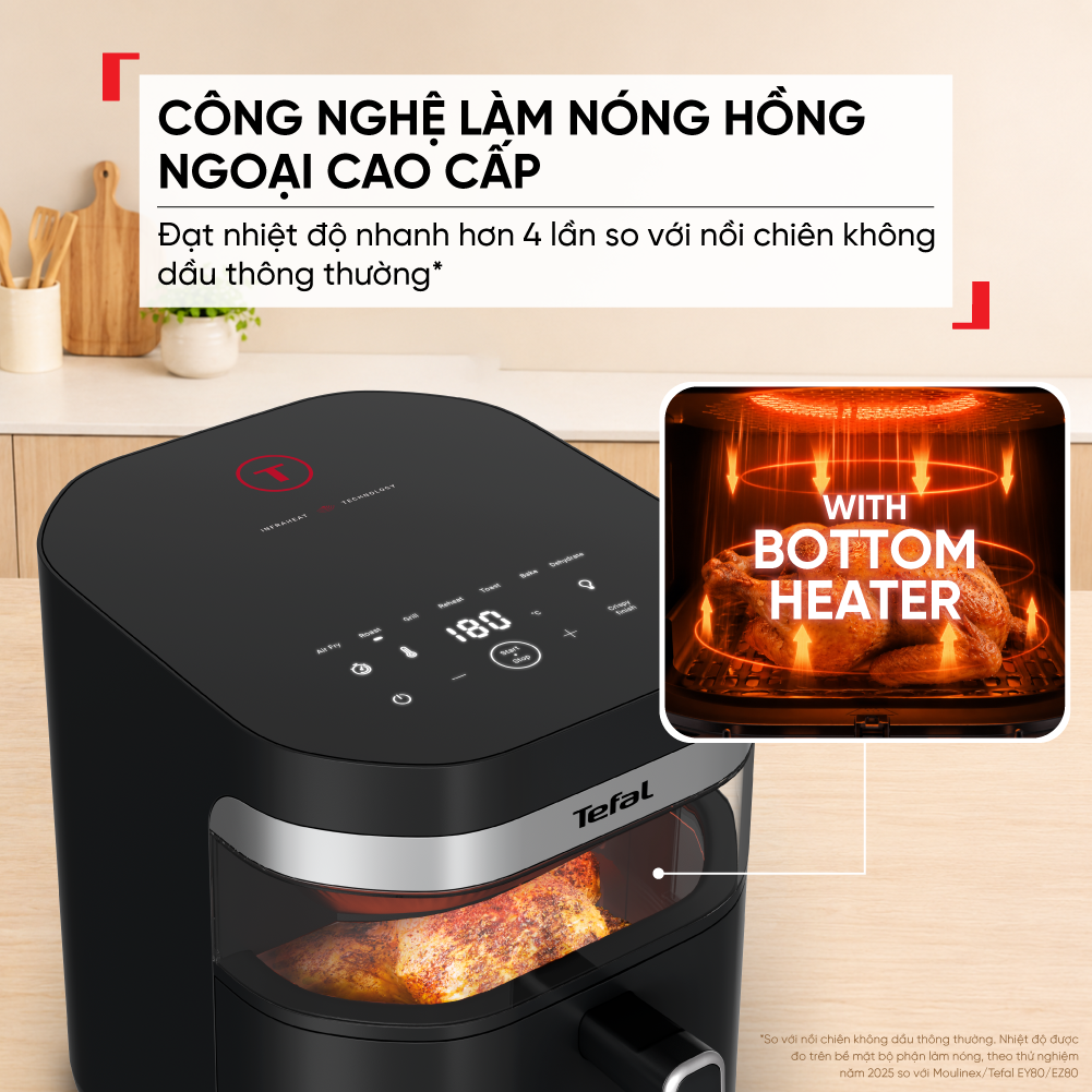 Ảnh minh họa Nồi chiên không dầu Tefal Far Infrared EY8328E0 - 7L - Điện tử 1