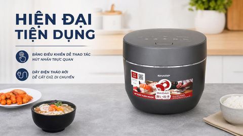 Nồi cơm áp suất cao tần Sharp 1.8 lít KS-XW181V-S