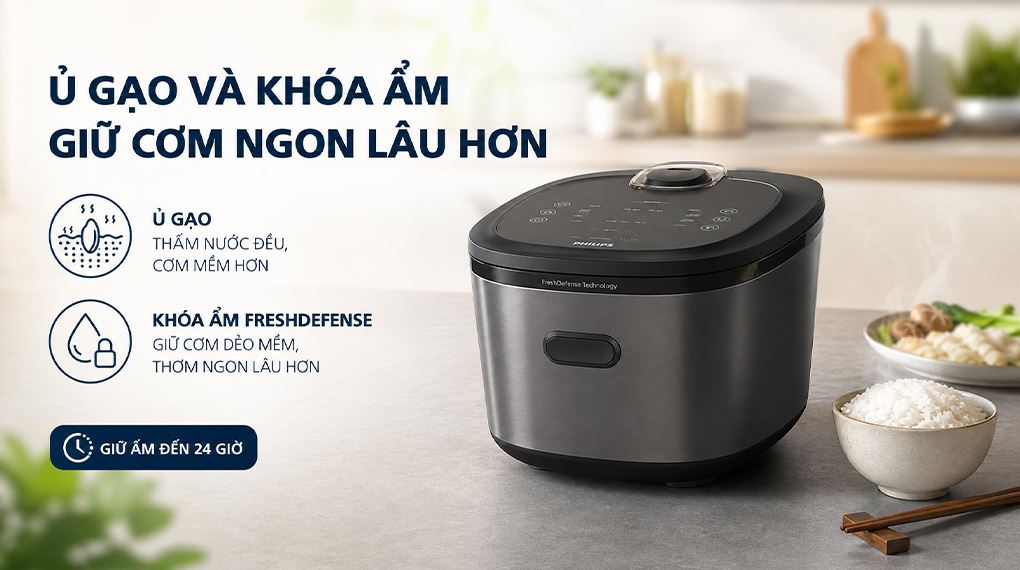 Ảnh minh họa Nồi cơm cao tần Philips 1.5 lít HD5210/82 2